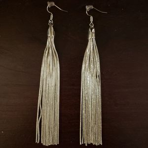 Silver dangling earrings